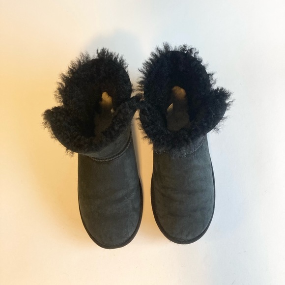 Unbranded Black Suede 100% Shearling Wool Lining Rubber Outsole Boots size 7 - Picture 6 of 14